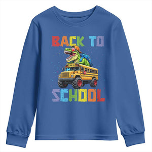 Bruh We Back Youth Sweatshirt Funny Dinosaur Back To School Dinosaur
