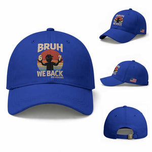 Bruh We Back Baseball Cap Back to School 5th Grade 6 7 First Day School