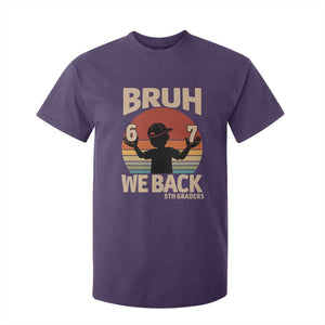 Bruh We Back T Shirt For Kid Back to School 5th Grade 6 7 First Day School