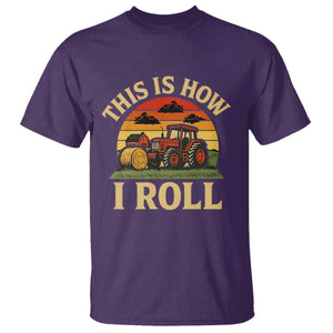 Funny Farming Tractor T Shirt This Is How I Roll Farmer TS14 Purple Print Your Wear