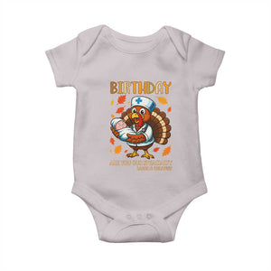 Thanksgiving Turkey Nurse Baby Onesie Labor and Delivery Birthday Specialty TS14 Ice Gray Print Your Wear