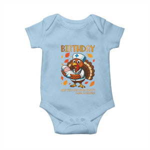 Thanksgiving Turkey Nurse Baby Onesie Labor and Delivery Birthday Specialty TS14 Light Blue Print Your Wear