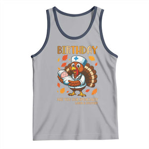 Thanksgiving Turkey Nurse Tank Top Labor and Delivery Birthday Specialty TS14 Athletic Heather Navy Print Your Wear