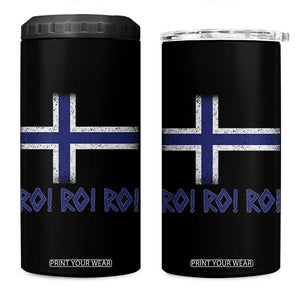 Ro Ro Norge Norway Norwegian Flag 4 in 1 Can Cooler Tumbler TS14 One Size: 16 oz Black Print Your Wear