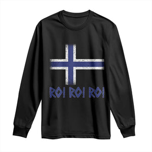 Ro Ro Norge Norway Norwegian Flag Long Sleeve Shirt TS14 Black Print Your Wear