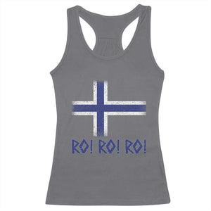 Ro Ro Norge Norway Norwegian Flag Racerback Tank Top TS14 Charcoal Print Your Wear