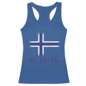 Ro Ro Norge Norway Norwegian Flag Racerback Tank Top TS14 Royal Blue Print Your Wear