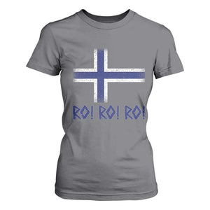 Ro Ro Norge Norway Norwegian Flag T Shirt For Women TS14 Charcoal Print Your Wear