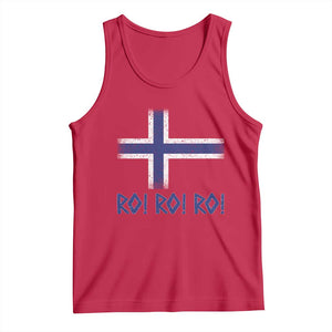 Ro Ro Norge Norway Norwegian Flag Tank Top TS14 Red Print Your Wear
