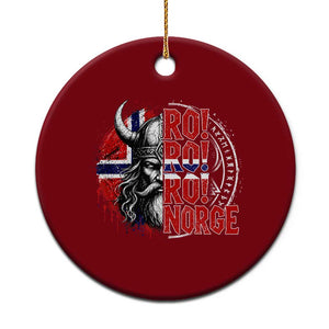 Ro Ro Norge Norway Flag Ceramic Ornament Cool Norwegian Viking TS14 1pc Red Print Your Wear