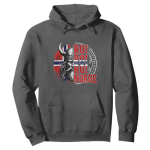 Ro Ro Norge Norway Flag Hoodie Cool Norwegian Viking TS14 Dark Heather Print Your Wear