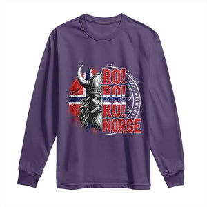 Ro Ro Norge Norway Flag Long Sleeve Shirt Cool Norwegian Viking TS14 Purple Print Your Wear