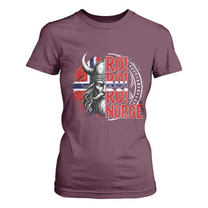 Ro Ro Norge Norway Flag T Shirt For Women Cool Norwegian Viking TS14 Maroon Print Your Wear