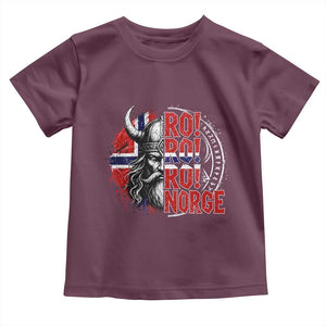 Ro Ro Norge Norway Flag Toddler T Shirt Cool Norwegian Viking TS14 Maroon Print Your Wear
