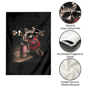 Funny Raccoon Whiskey Sunglasses Norwegian Flag Garden Flag Viral Trash Panda Football Texas Souvenir Meme TS14 Print Your Wear