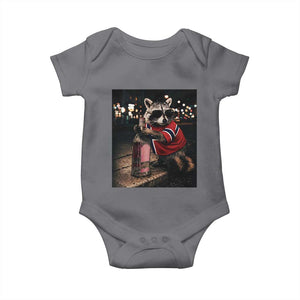 Funny Raccoon Whiskey Sunglasses Norwegian Flag Baby Onesie Viral Trash Panda Football Texas Souvenir Meme TS14 Charcoal Print Your Wear