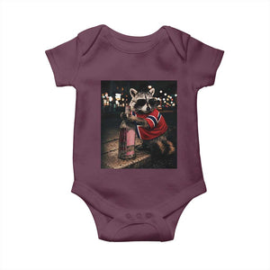 Funny Raccoon Whiskey Sunglasses Norwegian Flag Baby Onesie Viral Trash Panda Football Texas Souvenir Meme TS14 Maroon Print Your Wear