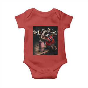 Funny Raccoon Whiskey Sunglasses Norwegian Flag Baby Onesie Viral Trash Panda Football Texas Souvenir Meme TS14 Red Print Your Wear