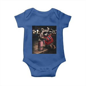 Funny Raccoon Whiskey Sunglasses Norwegian Flag Baby Onesie Viral Trash Panda Football Texas Souvenir Meme TS14 Royal Blue Print Your Wear