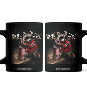 Funny Raccoon Whiskey Sunglasses Norwegian Flag Coffee Mug Viral Trash Panda Football Texas Souvenir Meme TS14 Black Print Your Wear