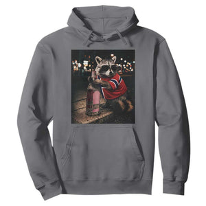 Funny Raccoon Whiskey Sunglasses Norwegian Flag Hoodie Viral Trash Panda Football Texas Souvenir Meme TS14 Charcoal Print Your Wear