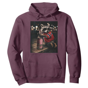 Funny Raccoon Whiskey Sunglasses Norwegian Flag Hoodie Viral Trash Panda Football Texas Souvenir Meme TS14 Maroon Print Your Wear