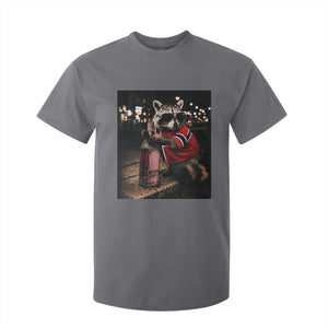 Funny Raccoon Whiskey Sunglasses Norwegian Flag T Shirt For Kid Viral Trash Panda Football Texas Souvenir Meme TS14 Charcoal Print Your Wear