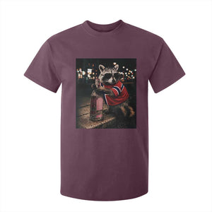Funny Raccoon Whiskey Sunglasses Norwegian Flag T Shirt For Kid Viral Trash Panda Football Texas Souvenir Meme TS14 Maroon Print Your Wear