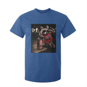 Funny Raccoon Whiskey Sunglasses Norwegian Flag T Shirt For Kid Viral Trash Panda Football Texas Souvenir Meme TS14 Royal Blue Print Your Wear