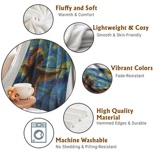 Native American Indian Women Throw Blanket Starry Night Indigenous Pride TS14 Print Your Wear