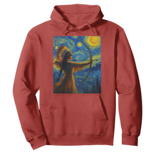 Native American Indian Women Hoodie Starry Night Indigenous Pride TS14 Red Print Your Wear