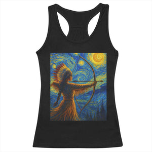 Native American Indian Women Racerback Tank Top Starry Night Indigenous Pride TS14 Black Print Your Wear
