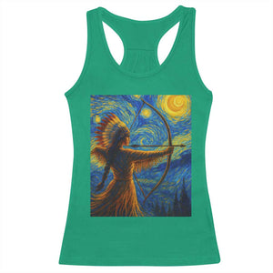 Native American Indian Women Racerback Tank Top Starry Night Indigenous Pride TS14 Irish Green Print Your Wear