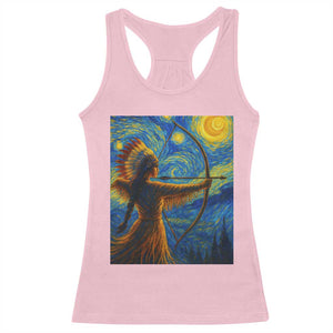 Native American Indian Women Racerback Tank Top Starry Night Indigenous Pride TS14 Light Pink Print Your Wear