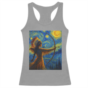Native American Indian Women Racerback Tank Top Starry Night Indigenous Pride TS14 Sport Gray Print Your Wear
