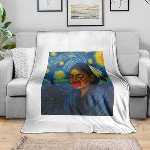 Native American MMIW Throw Blanket Starry Night Indigenous People Day TS14 Print Your Wear