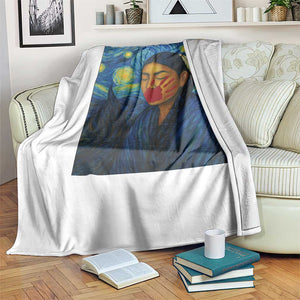 Native American MMIW Throw Blanket Starry Night Indigenous People Day TS14 Print Your Wear