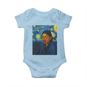 Native American MMIW Baby Onesie Starry Night Indigenous People Day TS14 Light Blue Print Your Wear