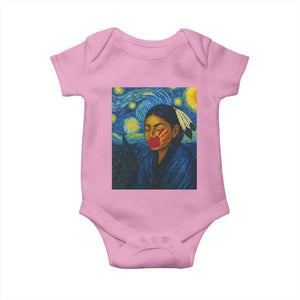 Native American MMIW Baby Onesie Starry Night Indigenous People Day TS14 Light Pink Print Your Wear