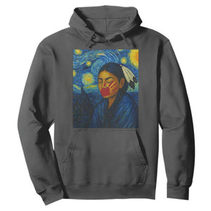 Native American MMIW Hoodie Starry Night Indigenous People Day TS14 Dark Heather Print Your Wear