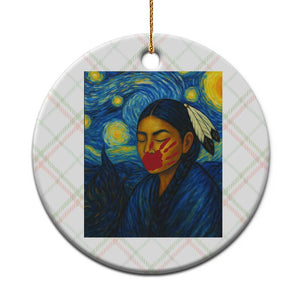 Native American MMIW Ceramic Ornament Starry Night Indigenous People Day TS14 1pc Christmas Plaid Print Your Wear