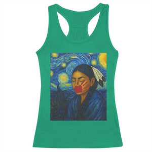 Native American MMIW Racerback Tank Top Starry Night Indigenous People Day TS14 Irish Green Print Your Wear