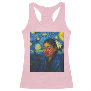 Native American MMIW Racerback Tank Top Starry Night Indigenous People Day TS14 Light Pink Print Your Wear