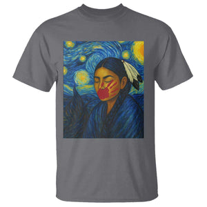 Native American MMIW T Shirt Starry Night Indigenous People Day TS14 Charcoal Print Your Wear