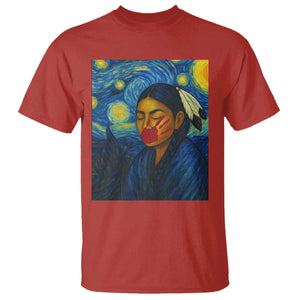 Native American MMIW T Shirt Starry Night Indigenous People Day TS14 Red Print Your Wear