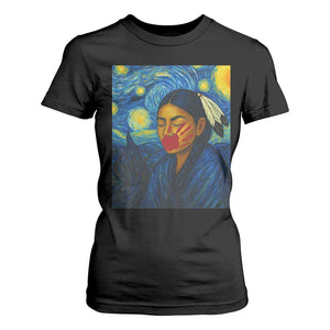 Native American MMIW T Shirt For Women Starry Night Indigenous People Day TS14 Black Print Your Wear