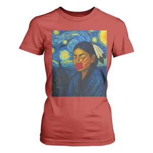 Native American MMIW T Shirt For Women Starry Night Indigenous People Day TS14 Red Print Your Wear