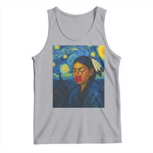 Native American MMIW Tank Top Starry Night Indigenous People Day TS14 Athletic Heather Print Your Wear