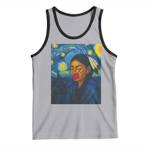 Native American MMIW Tank Top Starry Night Indigenous People Day TS14 Athletic Heather Black Print Your Wear