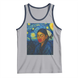 Native American MMIW Tank Top Starry Night Indigenous People Day TS14 Athletic Heather Navy Print Your Wear